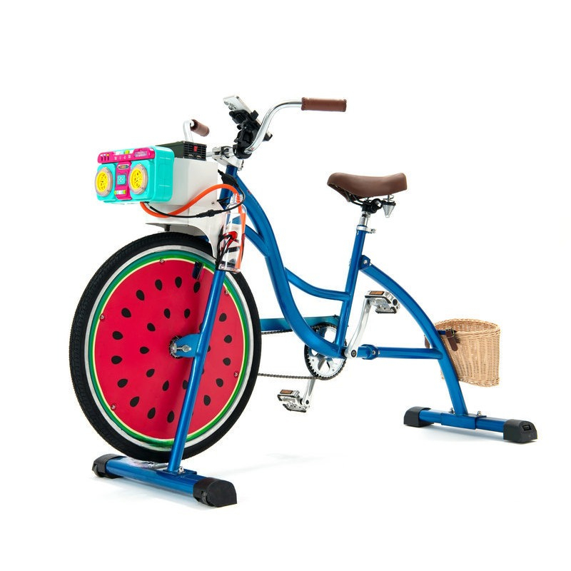 Outdoor Power And Pedal - Blauwe Outdoor Romance Bubble Manufacturing Fiets