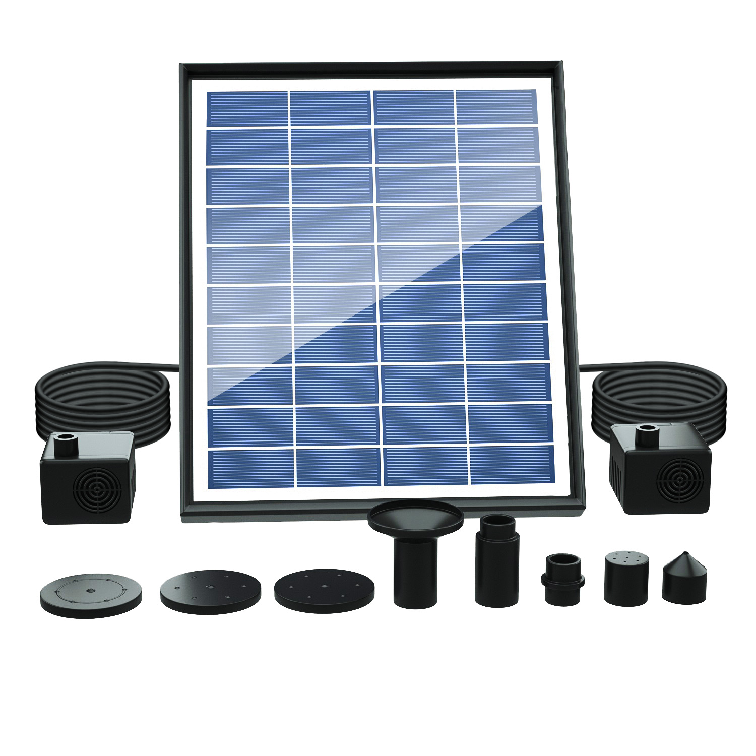 Panel Power Outdoor - Zonnefontein, zonne-aangedreven vogelbadfonteinpomp 6,5W waterpomp, buitenpomp