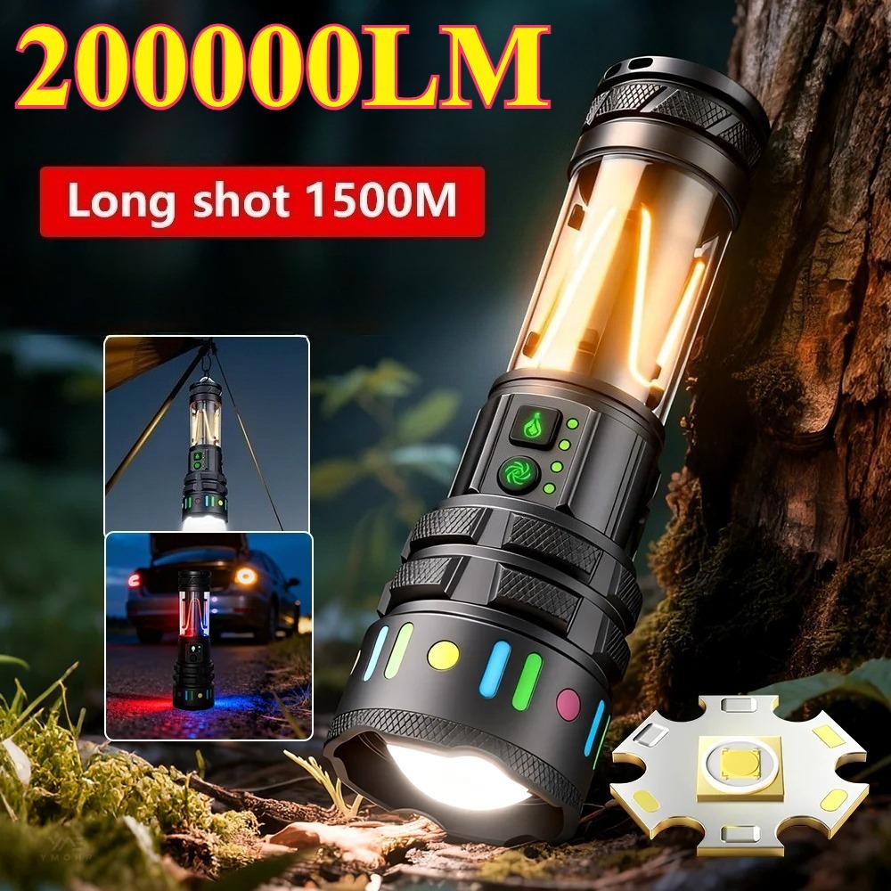 Outdoor Power Works - Krachtige ultraheldere LED-zaklamp Type-C, snel oplaadbare
