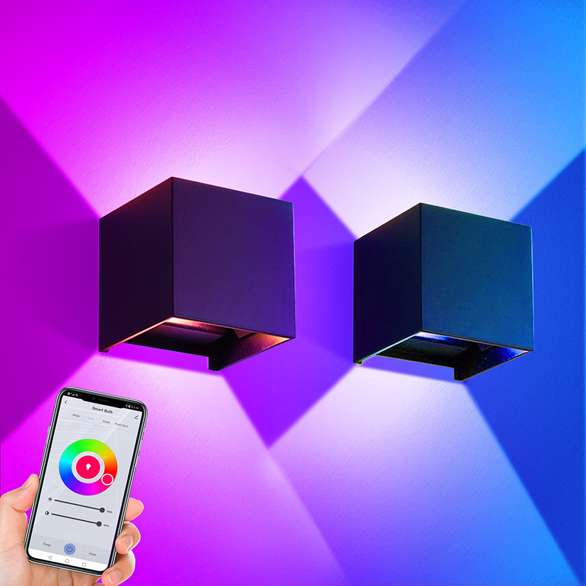 Outdoor Power Point Zigbee - 12W LED buitenwandlamp RGBCCT dimbare veranda