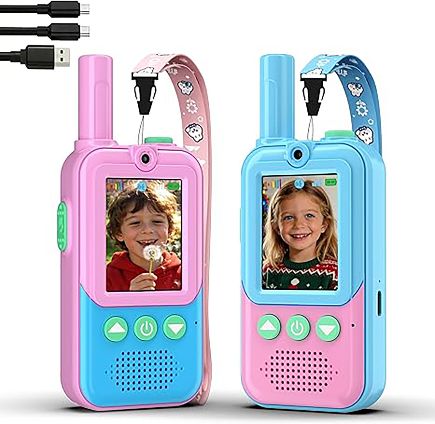 Outdoor Power Pack - Oplaadbare video-walkie-talkies voor kinderen, 2-pack, met