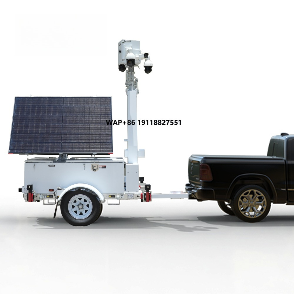 Panel Power Outdoor - Zonne-energie Unit Trailer Mobiele zonne-bewakingstoren Bewaking