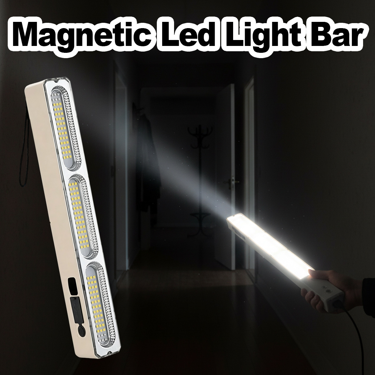 Outdoor Power Pack - Oplaadbare LED-buislamp met powerbank, dimbare COB-verlichting