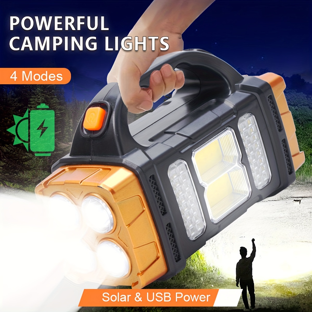 Outdoor Power Supply - Nieuwe upgrade oplaadbare krachtige zonne-energie LED-zaklamp