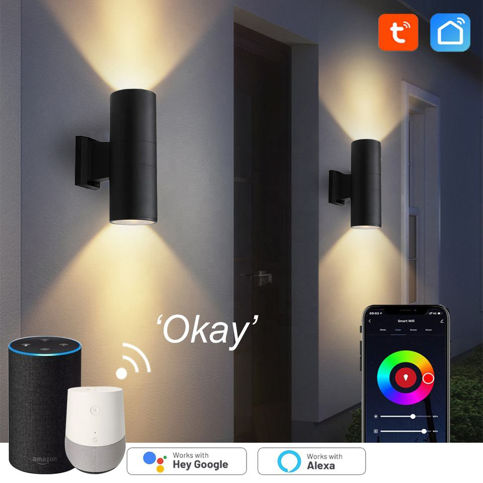 Outdoor Power Point Zigbee - Smart Life ZigBee/WiFi RGBCW Buitenwandlamp COB
