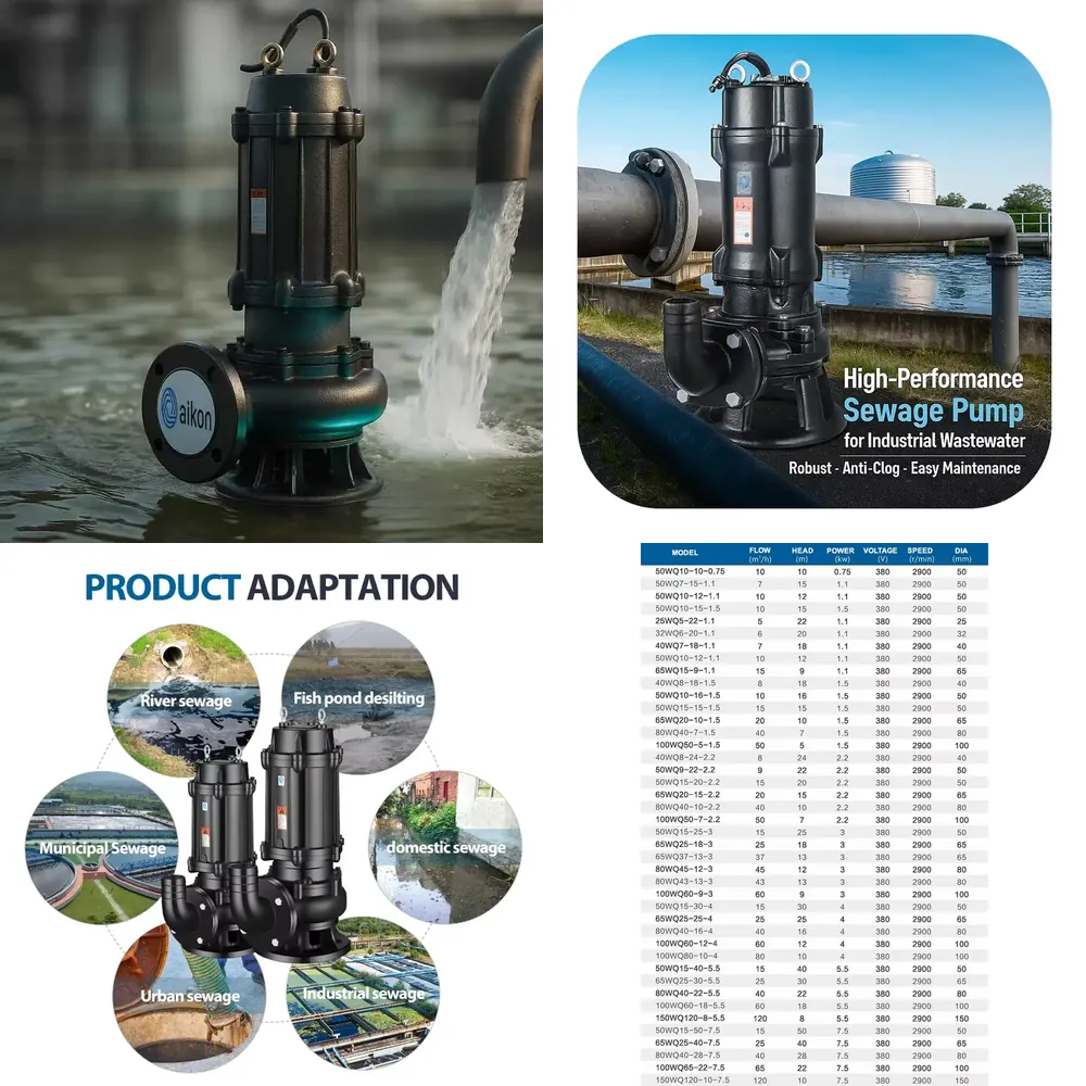 Water Pump Submersible - 5 0,75 kW Dompelpomp voor afvalwater,