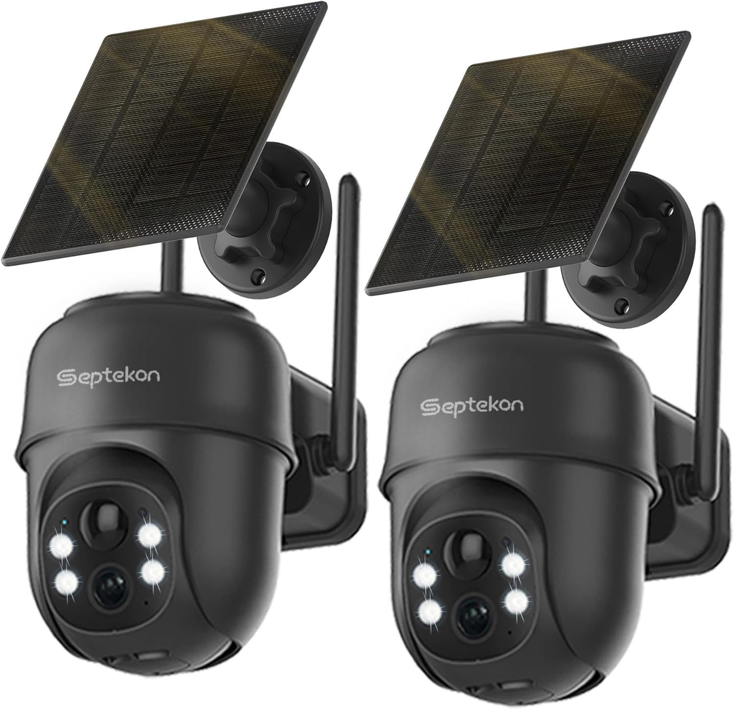 Outdoor Power Pack - 2K Solar draadloze buitenbeveiligingscamera's, 2-pack, 360°