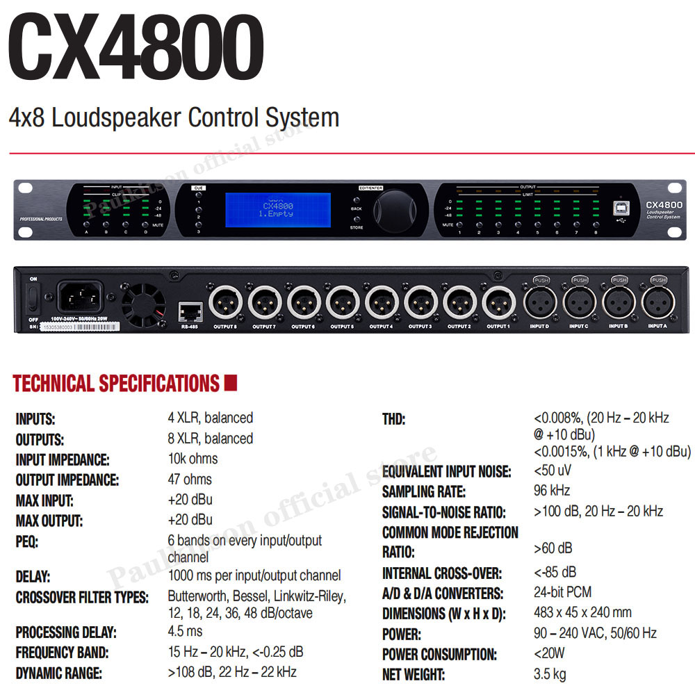 PaulKitson CX4800 Professionel - Outdoor Power Amplifier recensie en prijs