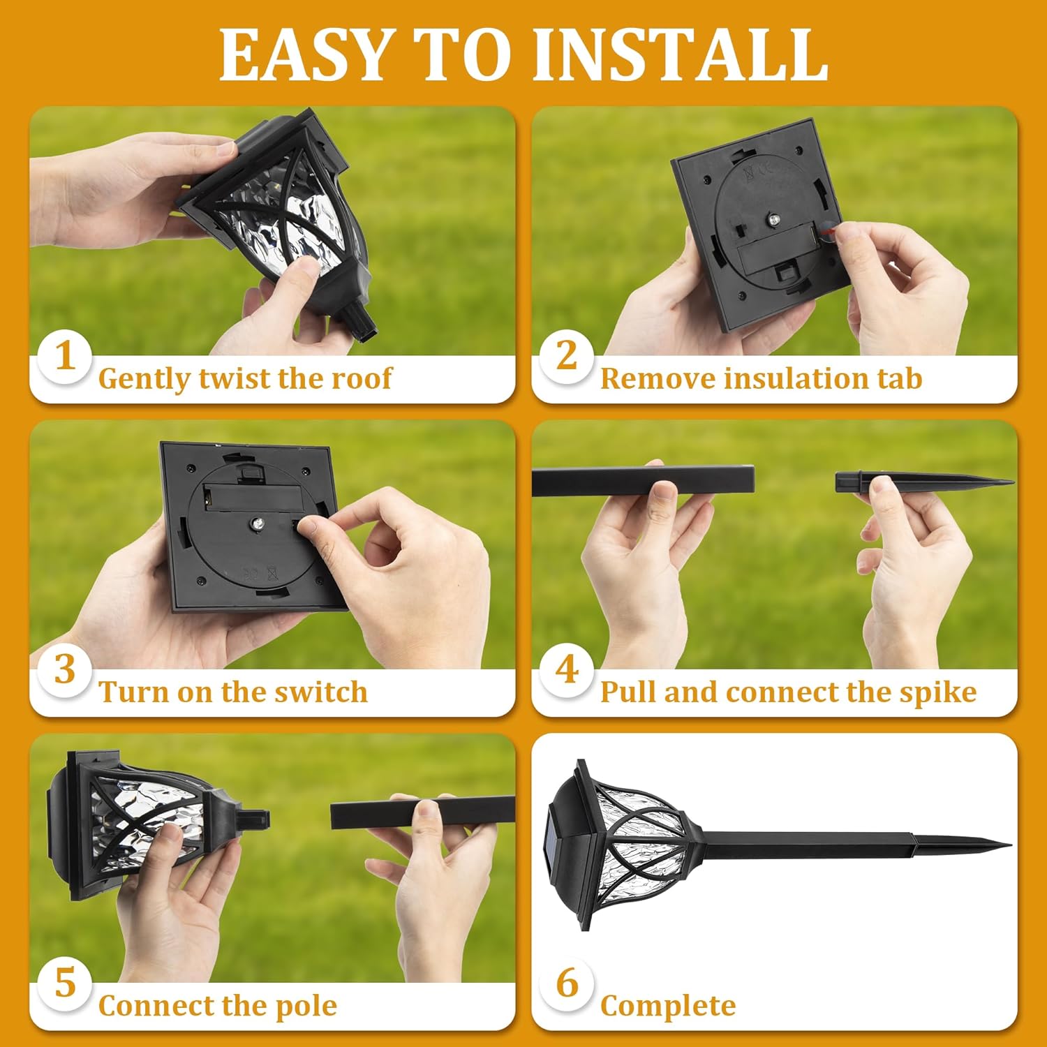 1-8PCS op zonne-energie werken - Outdoor Yard Power Stake recensie en prijs