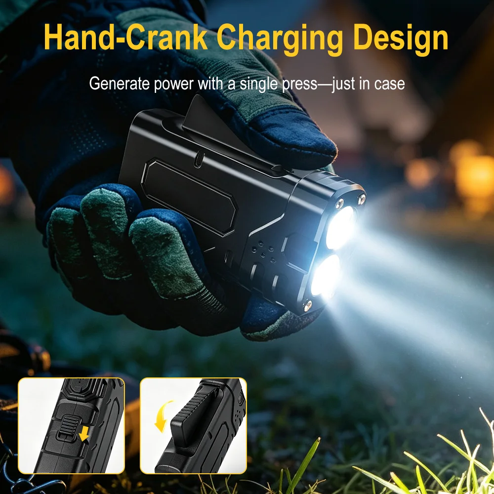 BORUIiT Handkruk EDC LED-zakla - Outdoor Power Supply recensie en prijs