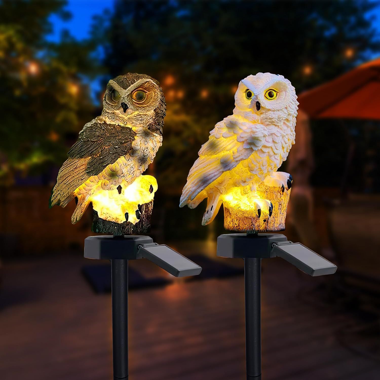 Uil-tuinlamp op zonne-energie, - Outdoor Yard Power Stake recensie en prijs