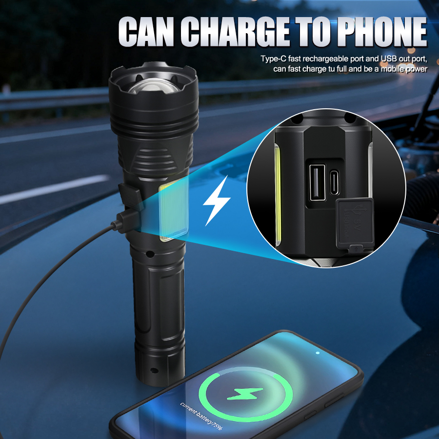 Krachtige LED-handzaklamp USB  - Outdoor Power Works recensie en prijs